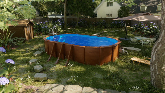 Pacific Ovalada 730 X 375 X ↕120 CM - Imagen 2