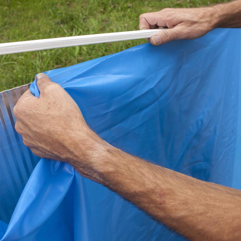 Liner para piscinas de acero ovaladas AZUL - 40/100 - 500 X 300 X 120 CM - Imagen 3