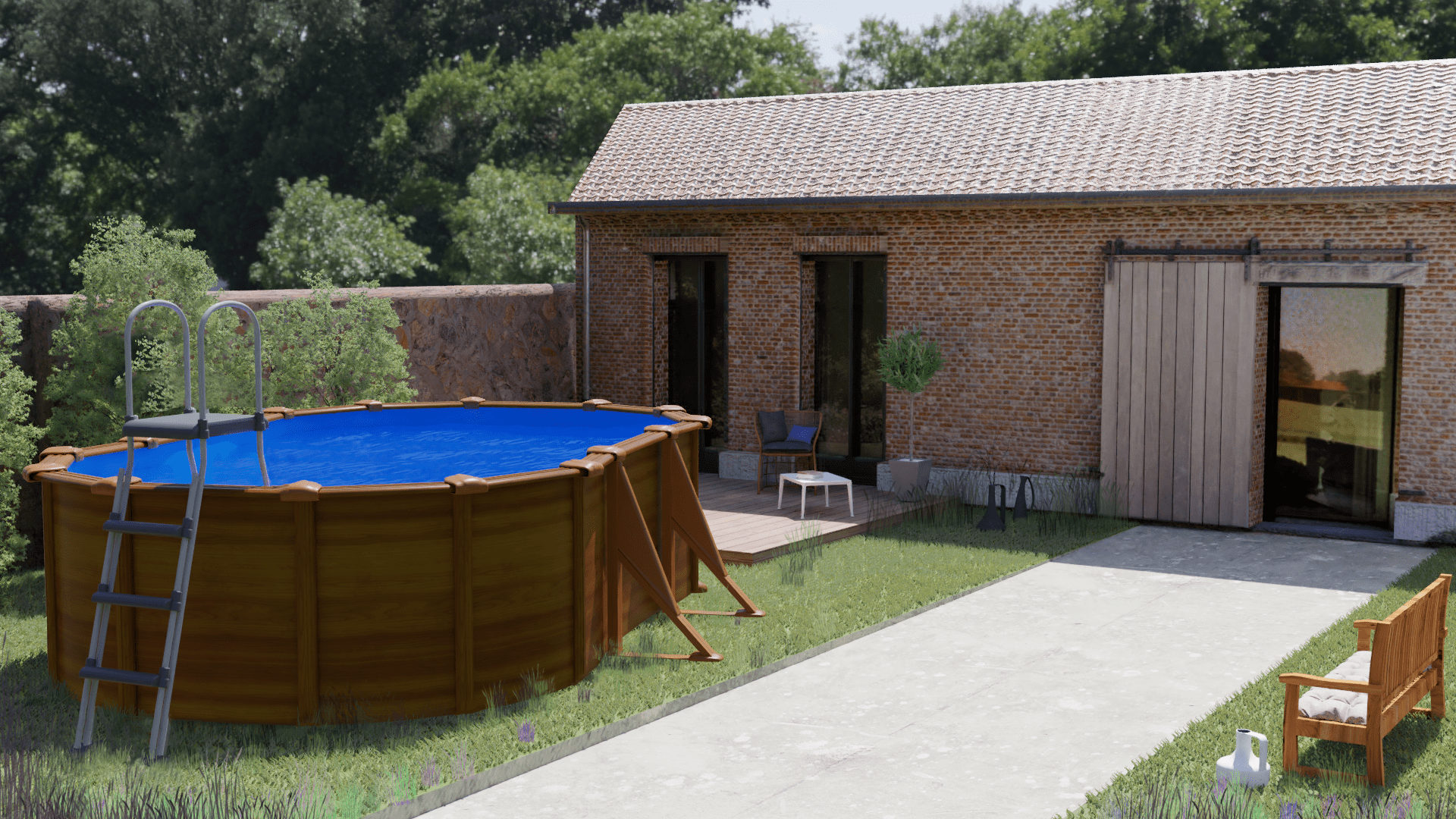 Pacific Ovalada 500 X 300 X ↕120 CM - Imagen 2