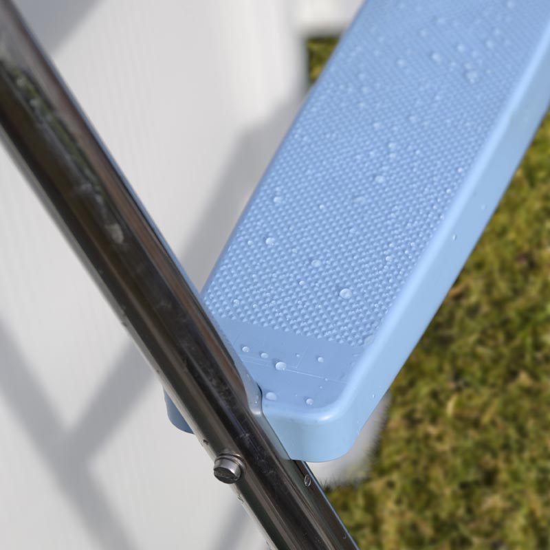 Escaleras para piscinas elevadas ESCALERA 2X4 PELDAÑOS - ACERO INOX - Imagen 2