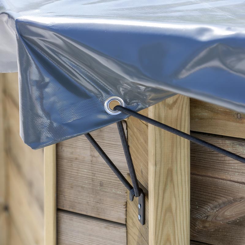 Cubiertas de piscinas cuadradas PARA PISCINA MADERA CITY: 250 X 250 CM - Imagen 3