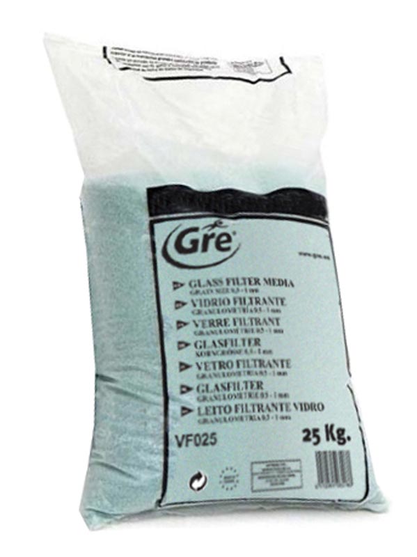 Medio filtrante MEDIO FILTRANTE – VIDRIO FILTRANTE 25 KG