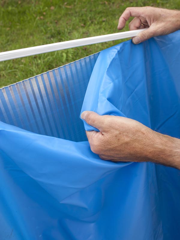 Liner para piscinas de acero ovaladas AZUL - 40/100 - 500 X 300 X 120 CM - Imagen 2