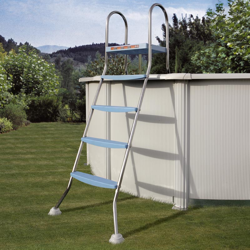 Escaleras para piscinas elevadas ESCALERA 2X4 PELDAÑOS - ACERO INOX