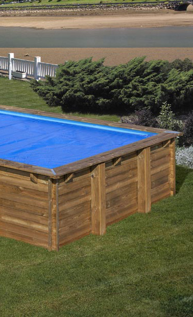 Cubiertas de piscinas cuadradas PARA PISCINA MADERA CITY: 195 X 195 CM